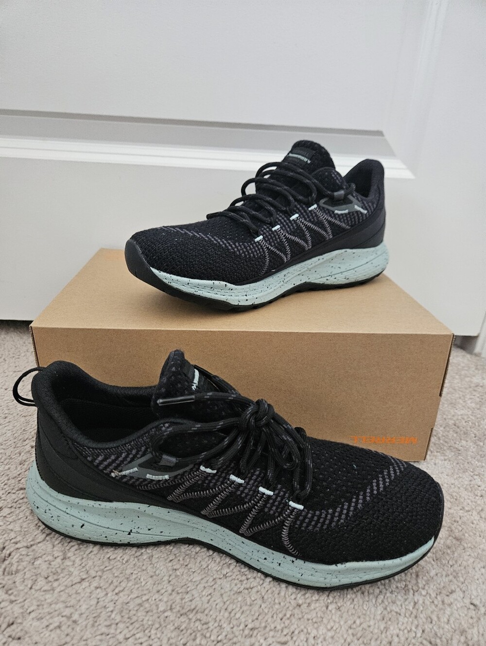 New In Box Merrell Bravada 2 WP Women's 9 Black/Harbor Lace Up Low Top Sneakers